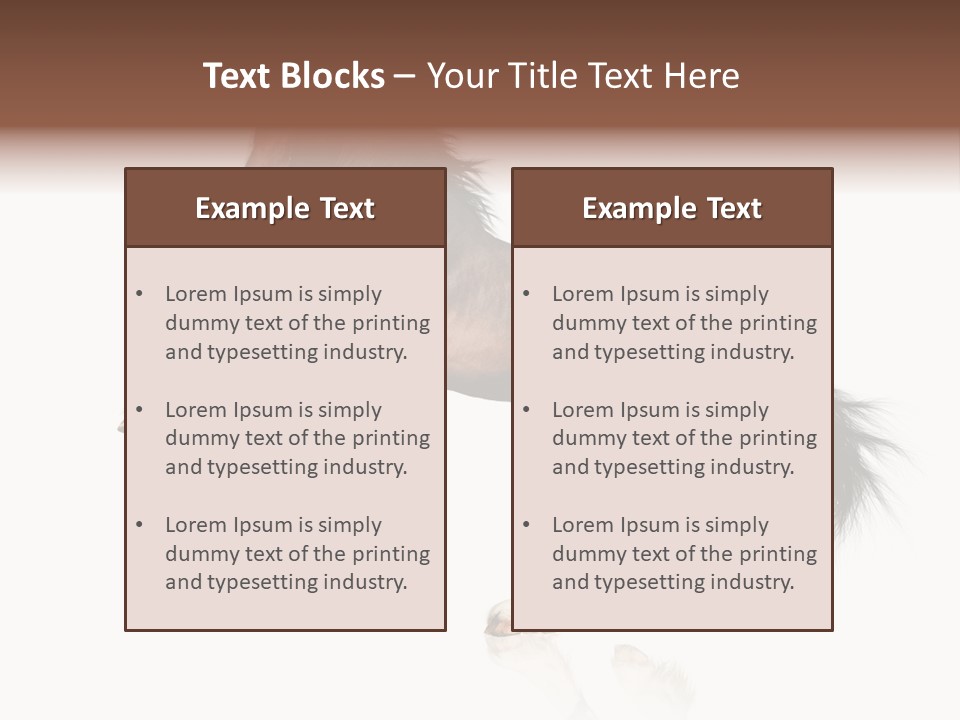 Mane Jumping Clydesdale PowerPoint Template