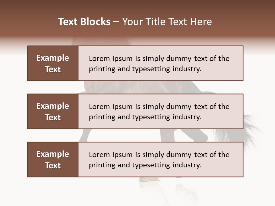 Mane Jumping Clydesdale PowerPoint Template