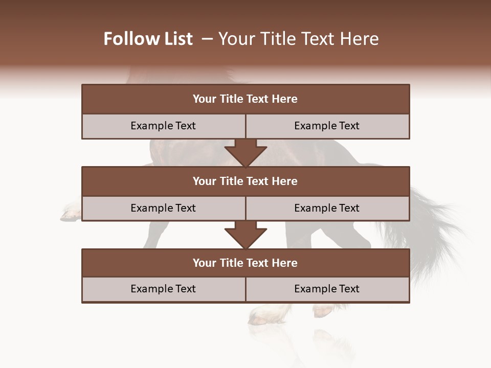 Mane Jumping Clydesdale PowerPoint Template