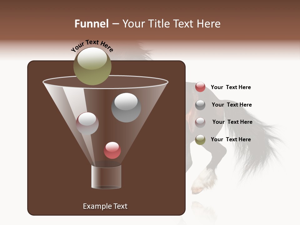 Mane Jumping Clydesdale PowerPoint Template