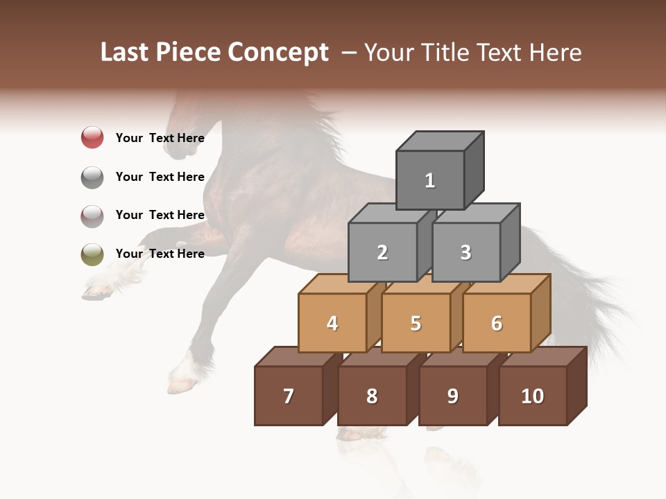 Mane Jumping Clydesdale PowerPoint Template