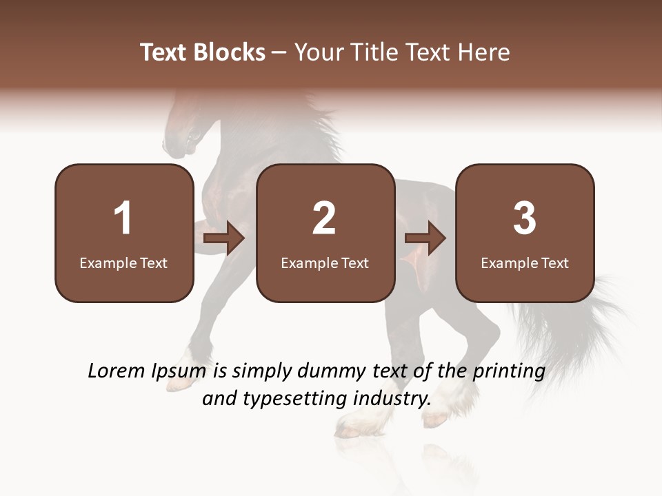 Mane Jumping Clydesdale PowerPoint Template