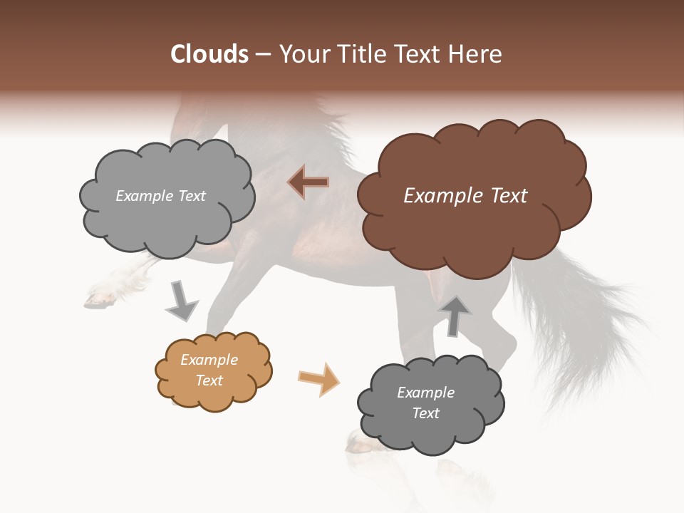 Mane Jumping Clydesdale PowerPoint Template
