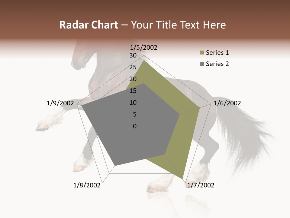 Mane Jumping Clydesdale PowerPoint Template