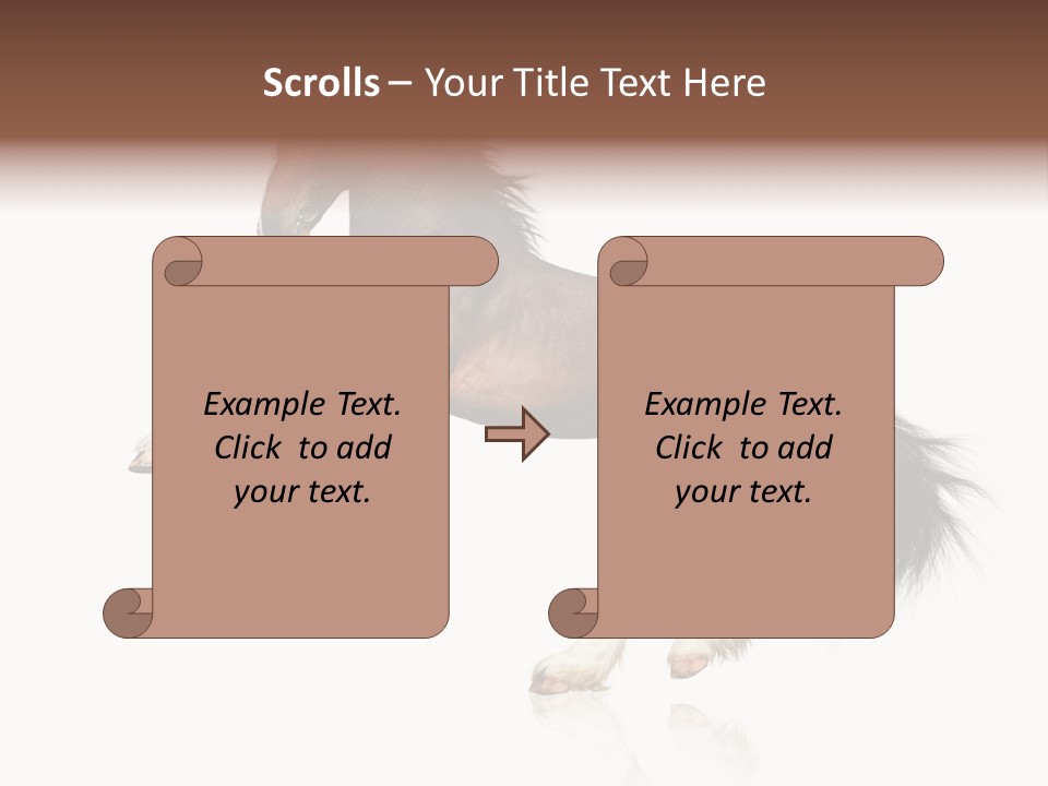 Mane Jumping Clydesdale PowerPoint Template