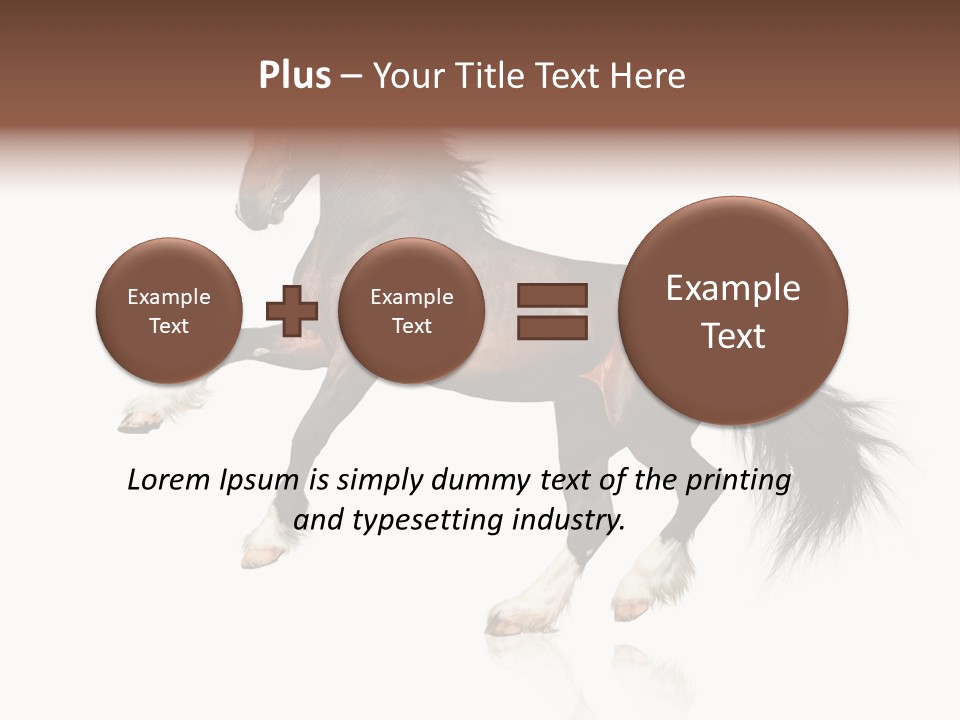 Mane Jumping Clydesdale PowerPoint Template