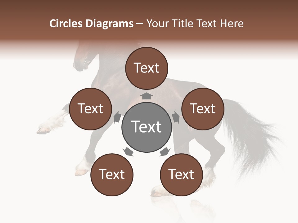 Mane Jumping Clydesdale PowerPoint Template
