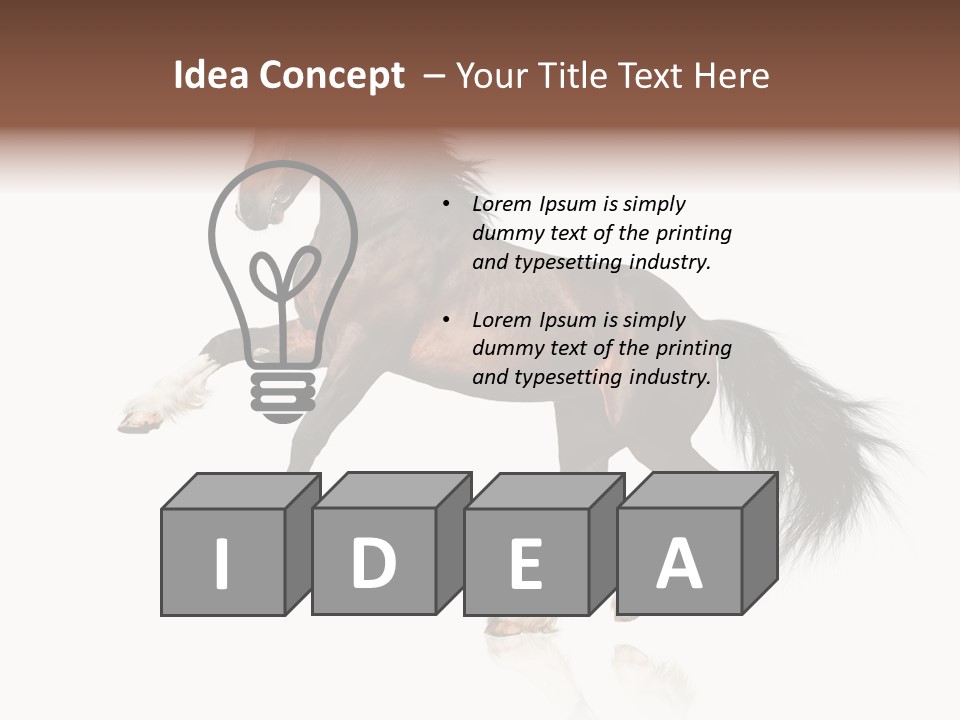 Mane Jumping Clydesdale PowerPoint Template