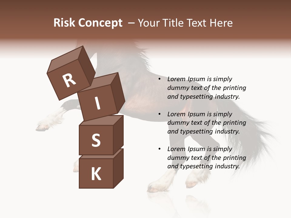 Mane Jumping Clydesdale PowerPoint Template