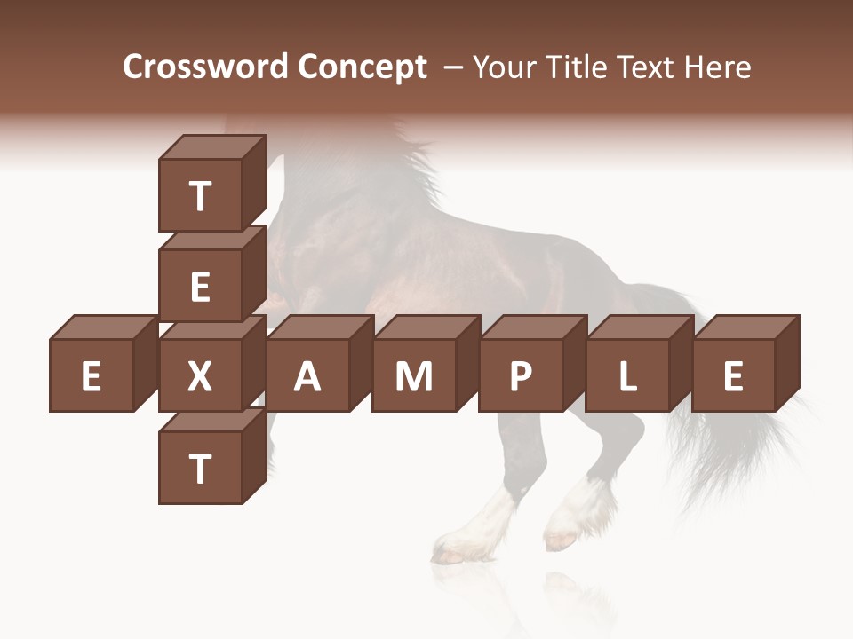 Mane Jumping Clydesdale PowerPoint Template