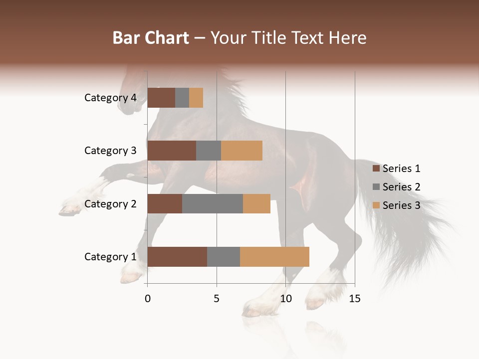 Mane Jumping Clydesdale PowerPoint Template