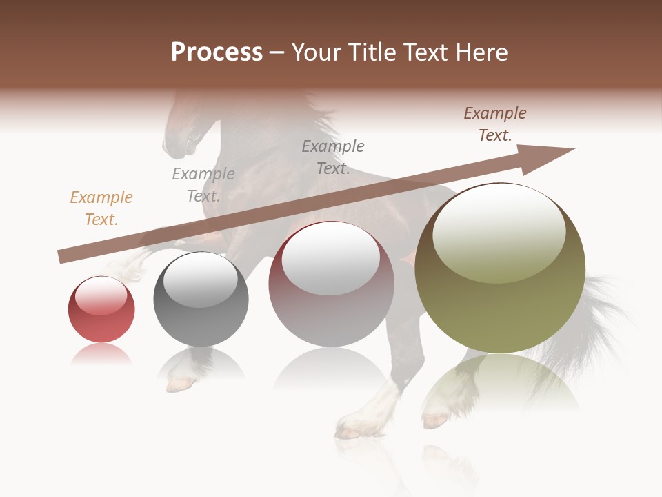 Mane Jumping Clydesdale PowerPoint Template