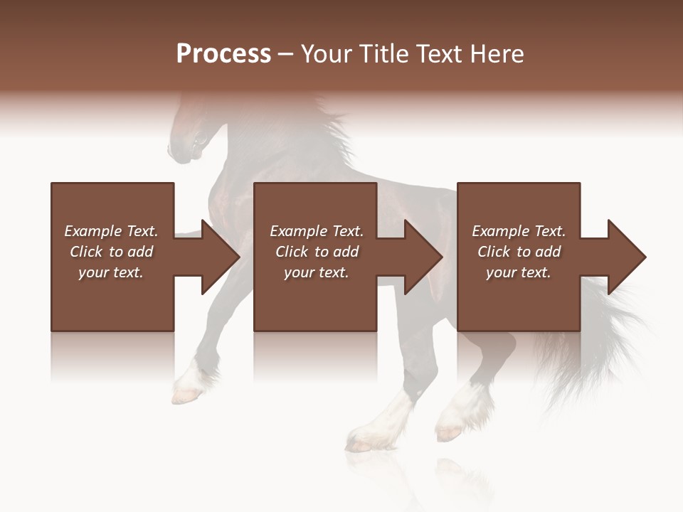 Mane Jumping Clydesdale PowerPoint Template