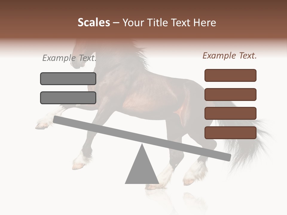 Mane Jumping Clydesdale PowerPoint Template
