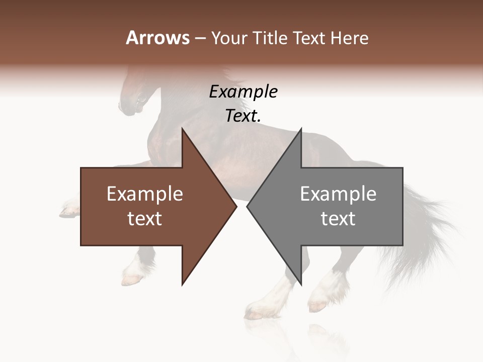 Mane Jumping Clydesdale PowerPoint Template