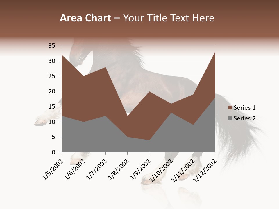 Mane Jumping Clydesdale PowerPoint Template