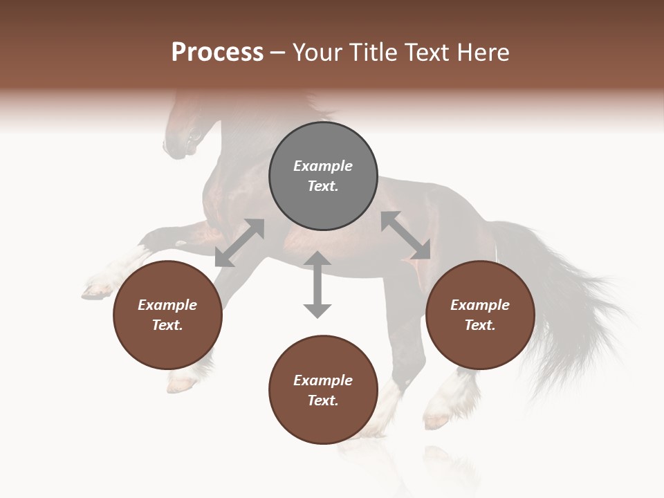 Mane Jumping Clydesdale PowerPoint Template