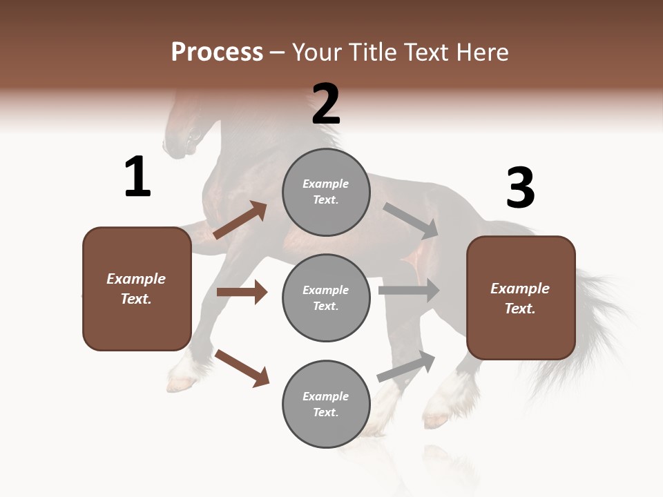 Mane Jumping Clydesdale PowerPoint Template