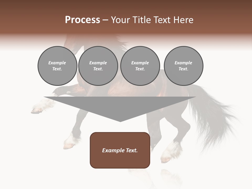 Mane Jumping Clydesdale PowerPoint Template