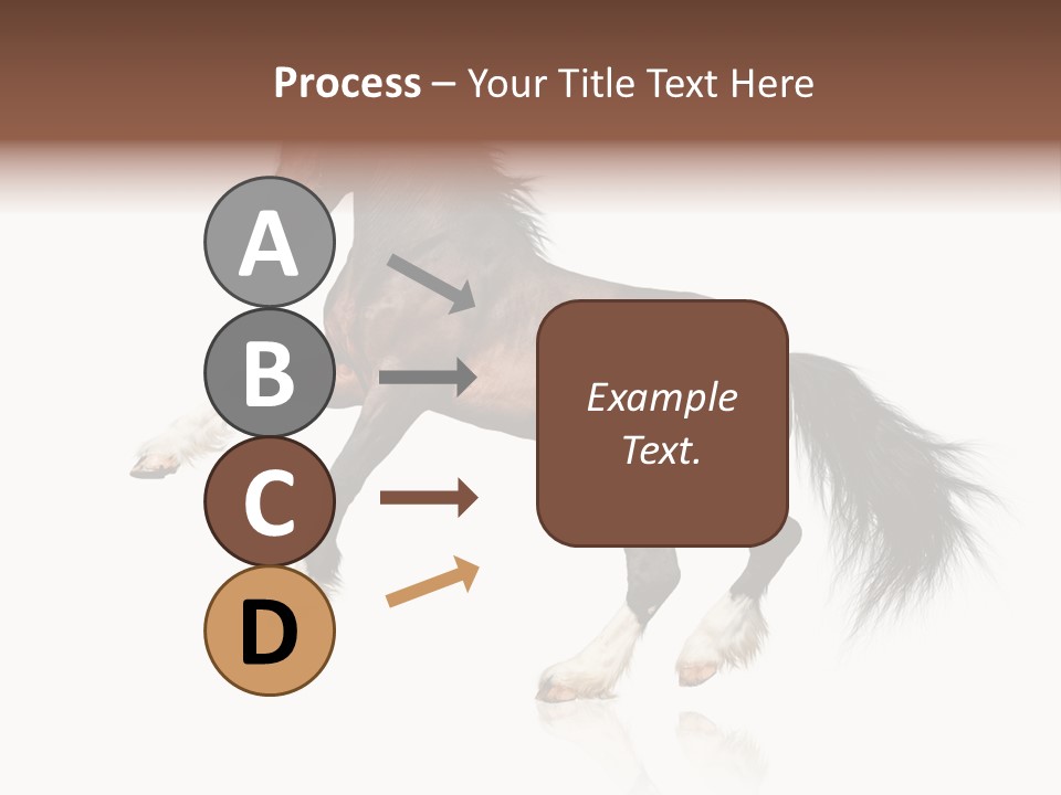 Mane Jumping Clydesdale PowerPoint Template