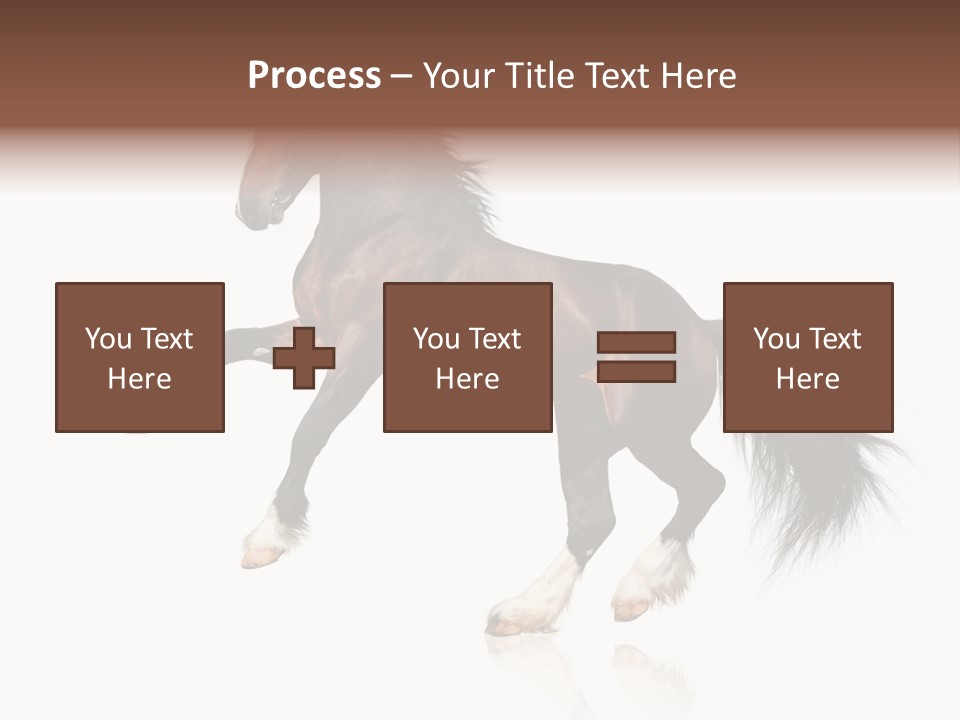 Mane Jumping Clydesdale PowerPoint Template