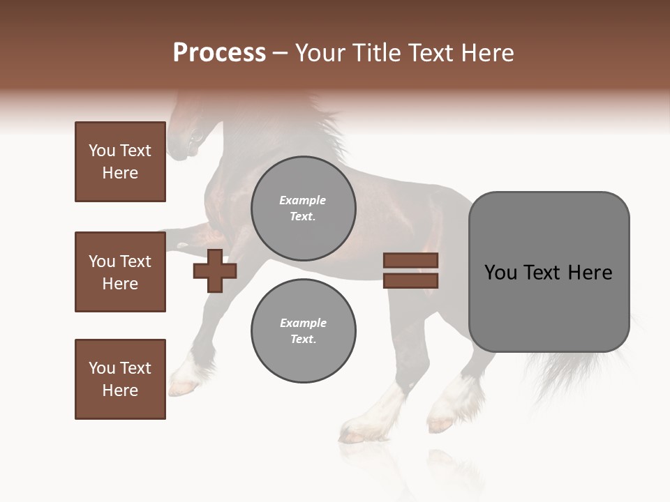 Mane Jumping Clydesdale PowerPoint Template