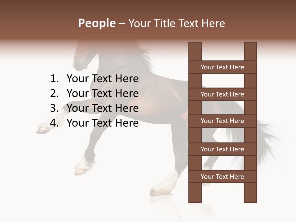 Mane Jumping Clydesdale PowerPoint Template