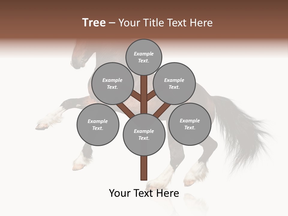 Mane Jumping Clydesdale PowerPoint Template