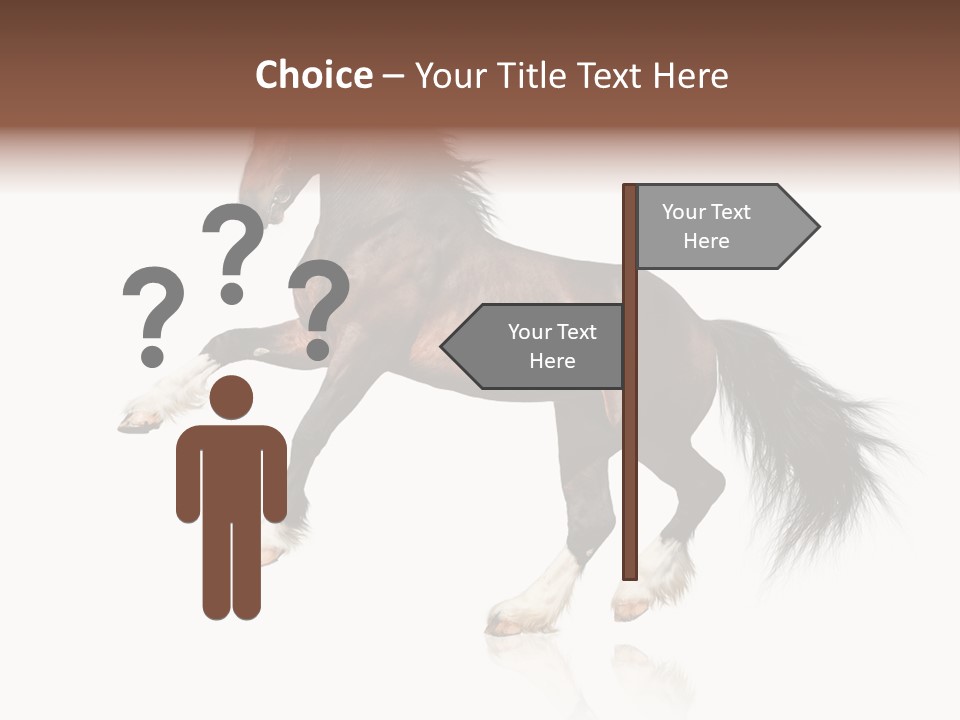 Mane Jumping Clydesdale PowerPoint Template