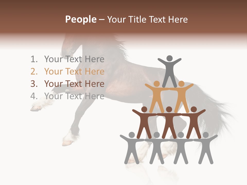 Mane Jumping Clydesdale PowerPoint Template