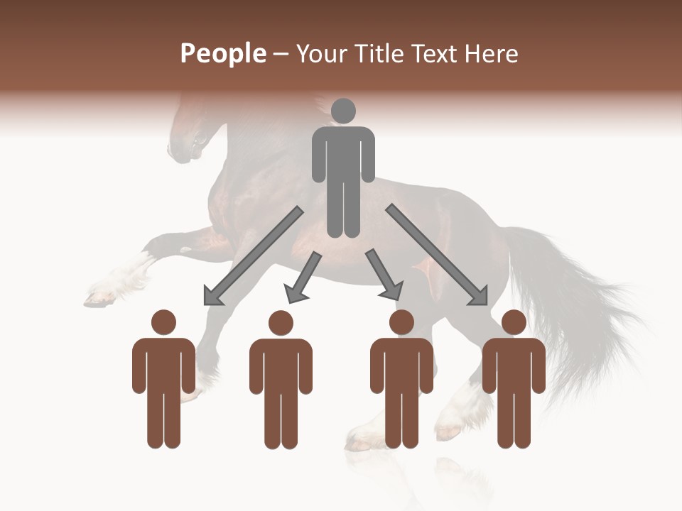 Mane Jumping Clydesdale PowerPoint Template