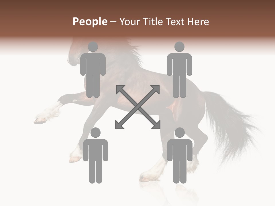 Mane Jumping Clydesdale PowerPoint Template