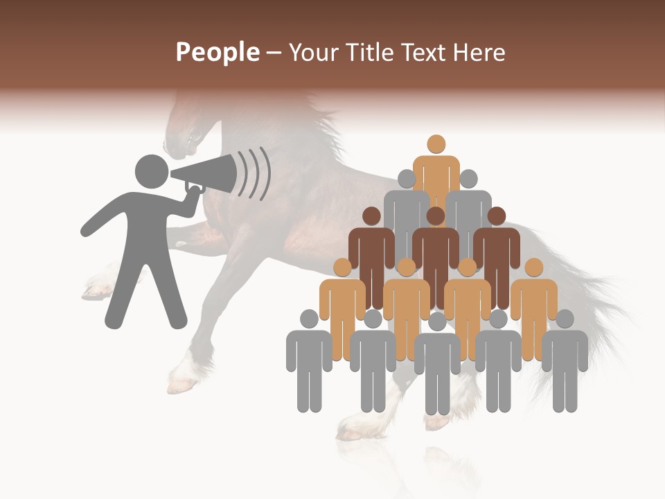 Mane Jumping Clydesdale PowerPoint Template