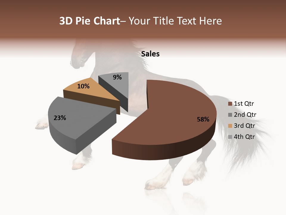 Mane Jumping Clydesdale PowerPoint Template