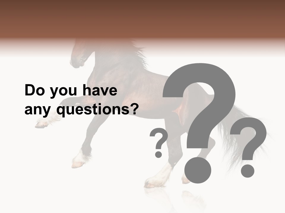 Mane Jumping Clydesdale PowerPoint Template