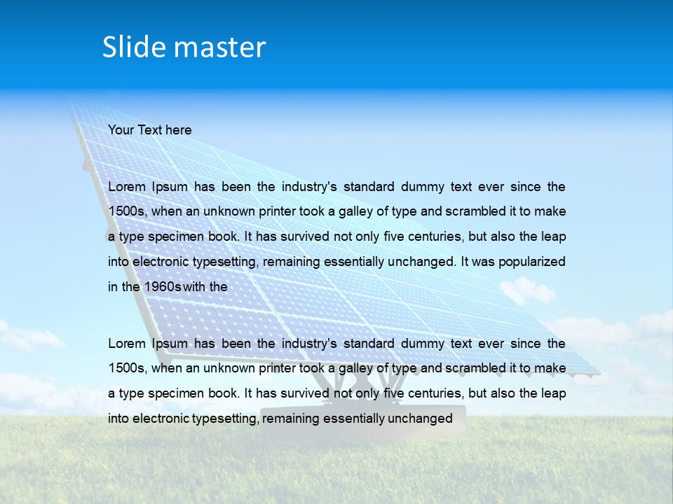 Blue Energy Sky PowerPoint Template