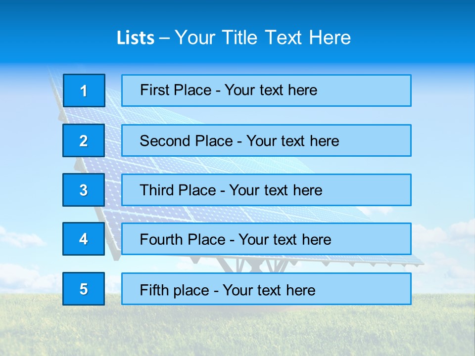 Blue Energy Sky PowerPoint Template