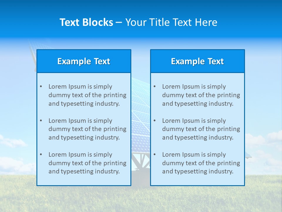 Blue Energy Sky PowerPoint Template