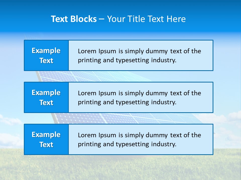 Blue Energy Sky PowerPoint Template
