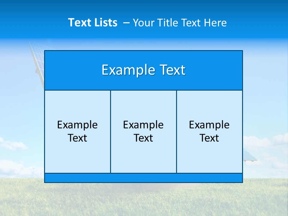 Blue Energy Sky PowerPoint Template
