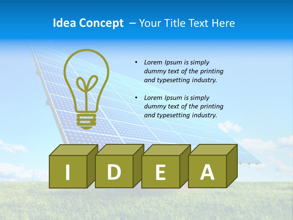 Blue Energy Sky PowerPoint Template