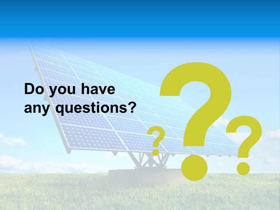 Blue Energy Sky PowerPoint Template