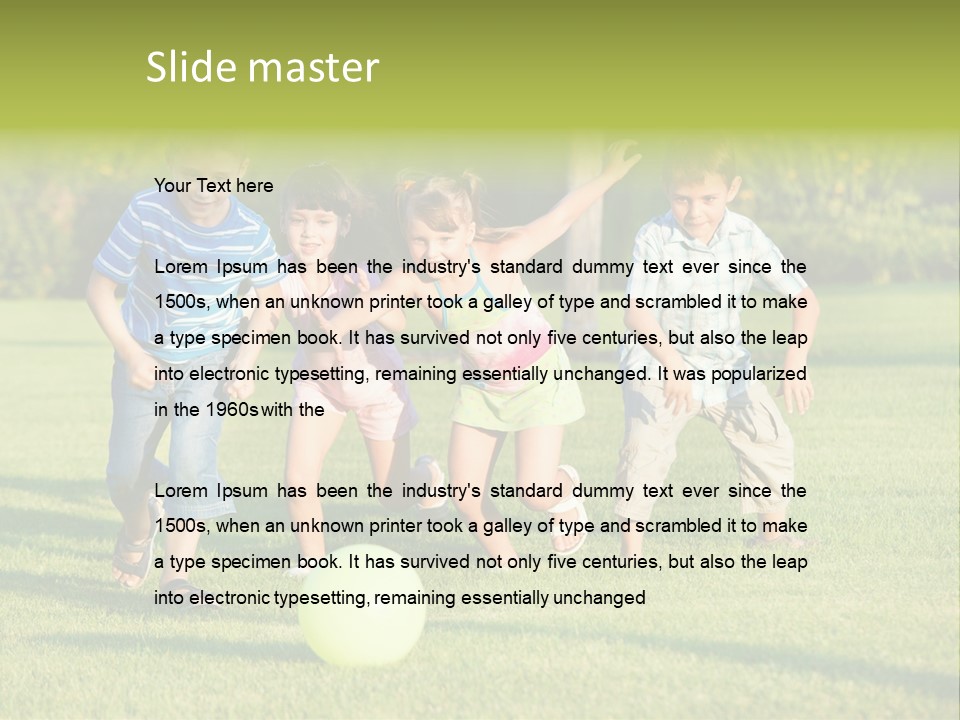 Girl Catching Summer PowerPoint Template