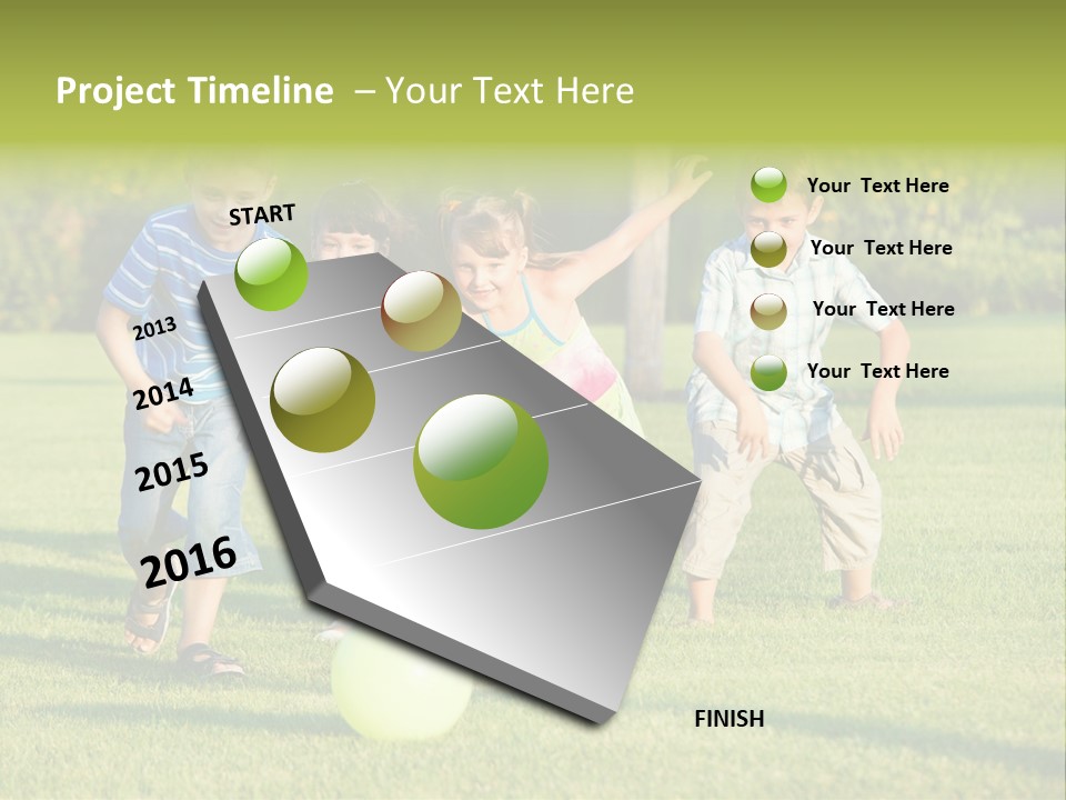 Girl Catching Summer PowerPoint Template