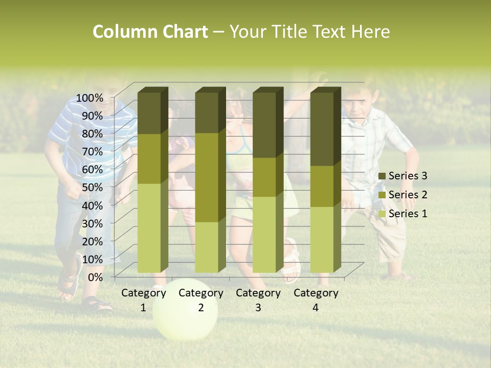 Girl Catching Summer PowerPoint Template