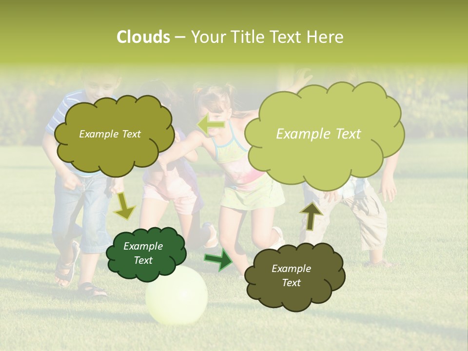 Girl Catching Summer PowerPoint Template