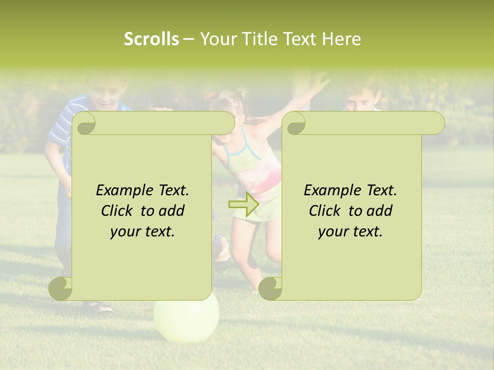 Girl Catching Summer PowerPoint Template