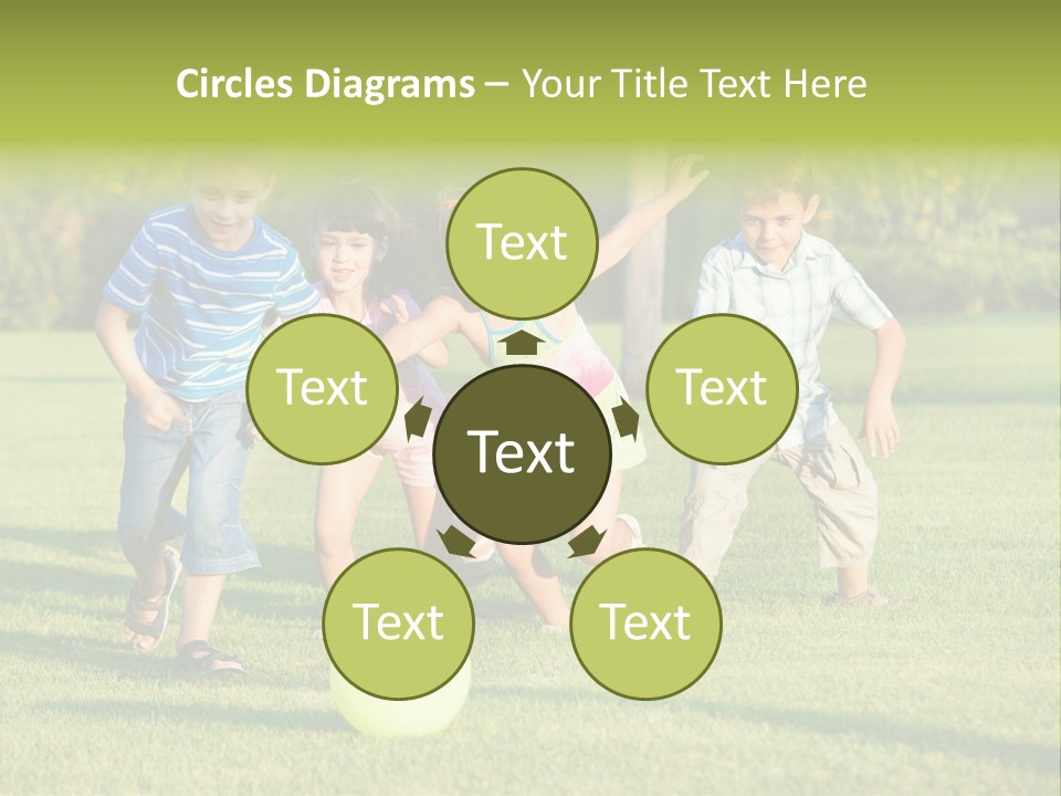 Girl Catching Summer PowerPoint Template