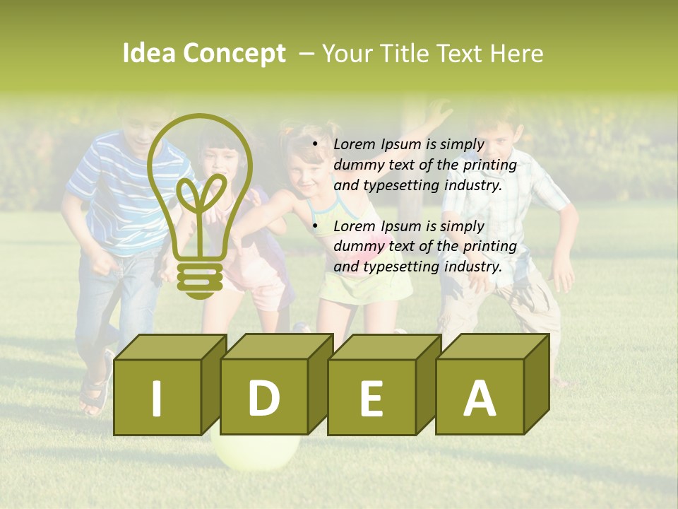 Girl Catching Summer PowerPoint Template