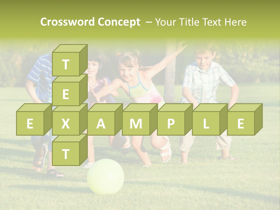 Girl Catching Summer PowerPoint Template